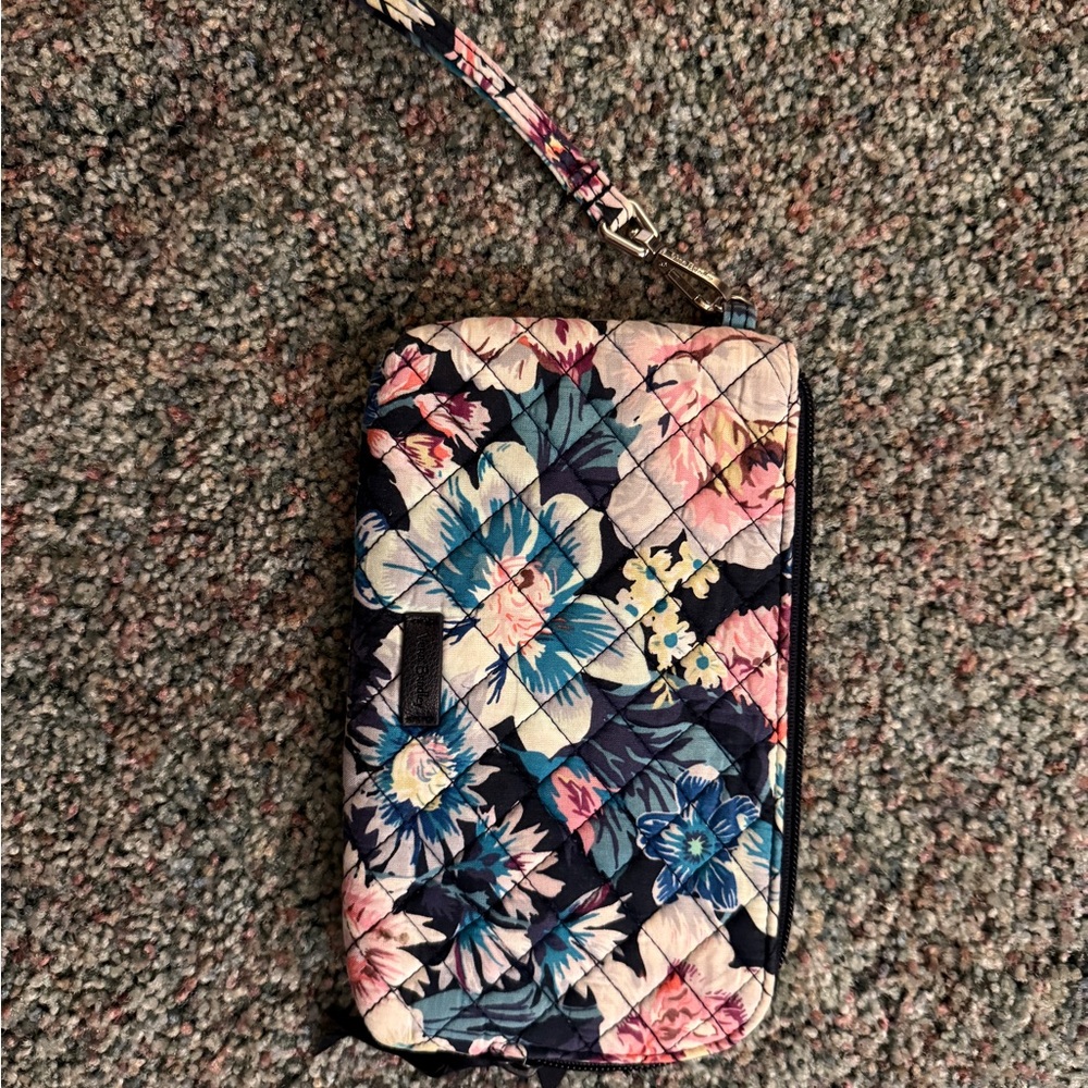 Vera Bradley Floral Mini Bag - Blue and Pink